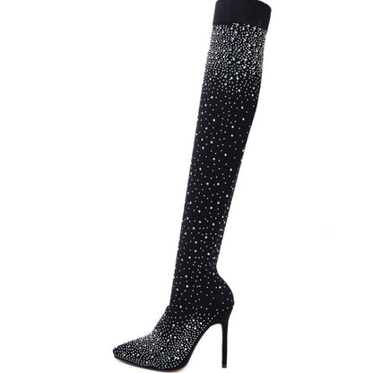 LuxeRise™ – Pointed Toe Knee Boots