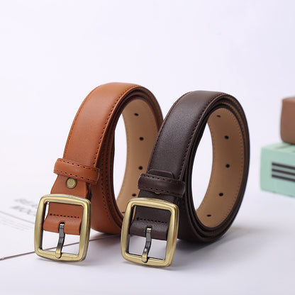 Cow leather belt women's decorative jeans belt