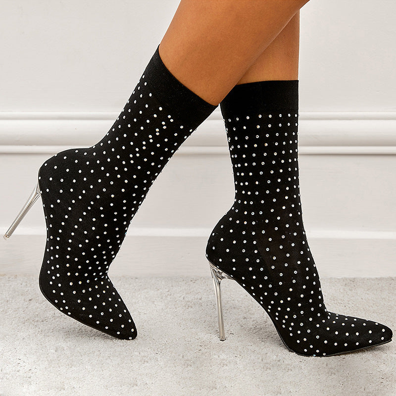 StradaLuxe™ – Pointed Toe Sock Boots