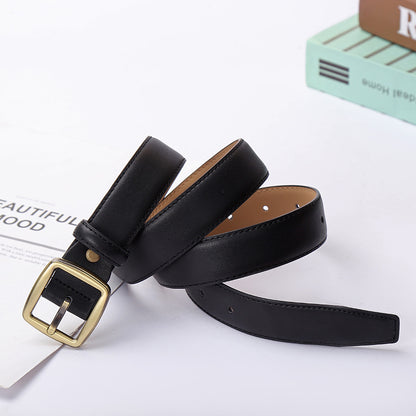 Cow leather belt women's decorative jeans belt