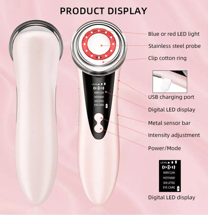 4 in 1 RF EMS Facial Massager Skin Care Tools Face Lift Multifunction Firm Device Skin Rejuvenation Wrinkle Removal