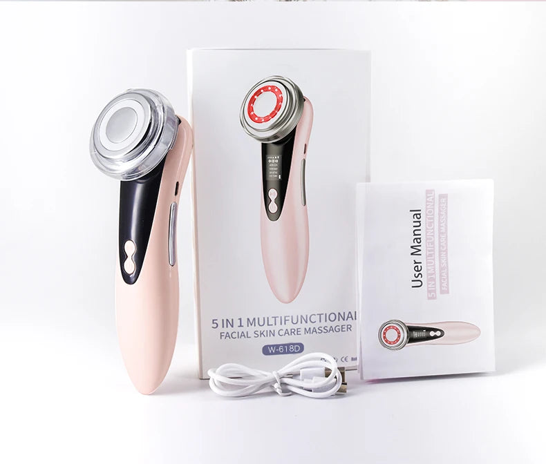 4 in 1 RF EMS Facial Massager Skin Care Tools Face Lift Multifunction Firm Device Skin Rejuvenation Wrinkle Removal