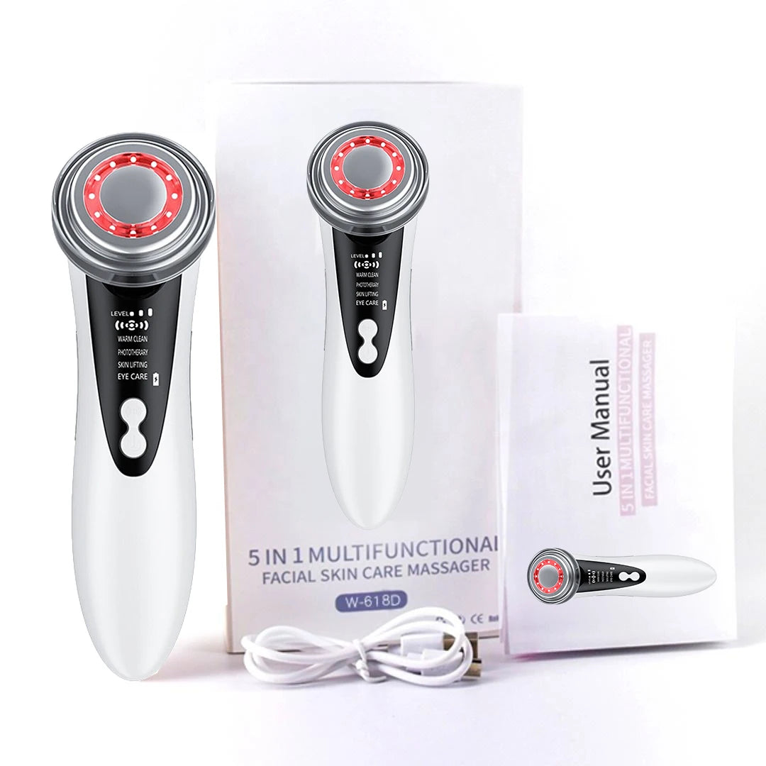 4 in 1 RF EMS Facial Massager Skin Care Tools Face Lift Multifunction Firm Device Skin Rejuvenation Wrinkle Removal