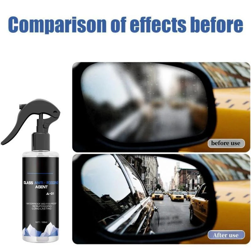 Car Anti Fog Agent, Front Windshield, Window Glass, Rearview Mirror Glasses, Rain and Fog Proof Agent