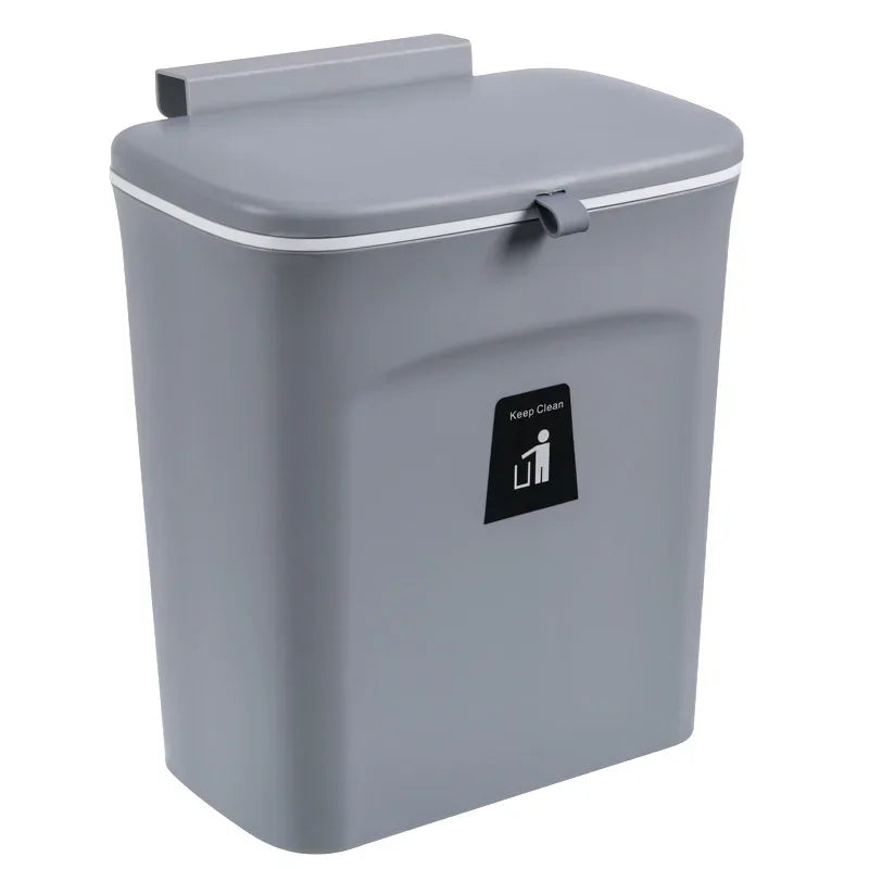 7L, 9L wall mounted with lid, kitchen and bathroom storage bin, garbage bin Shopylife