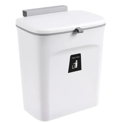 7/10L Kitchen Cabinet Door Hanging Garbage Can Wall Mounted Recycling Basket with Lid Kitchen Accessories Shopylife