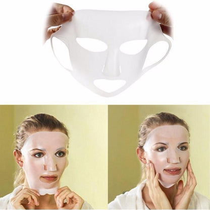 Silicone Face Mask Reusable Moisturizing Lifting Firming Anti Wrinkle V Shape Face Firming Gel Sheet Mask Ear Fixed Skin Care