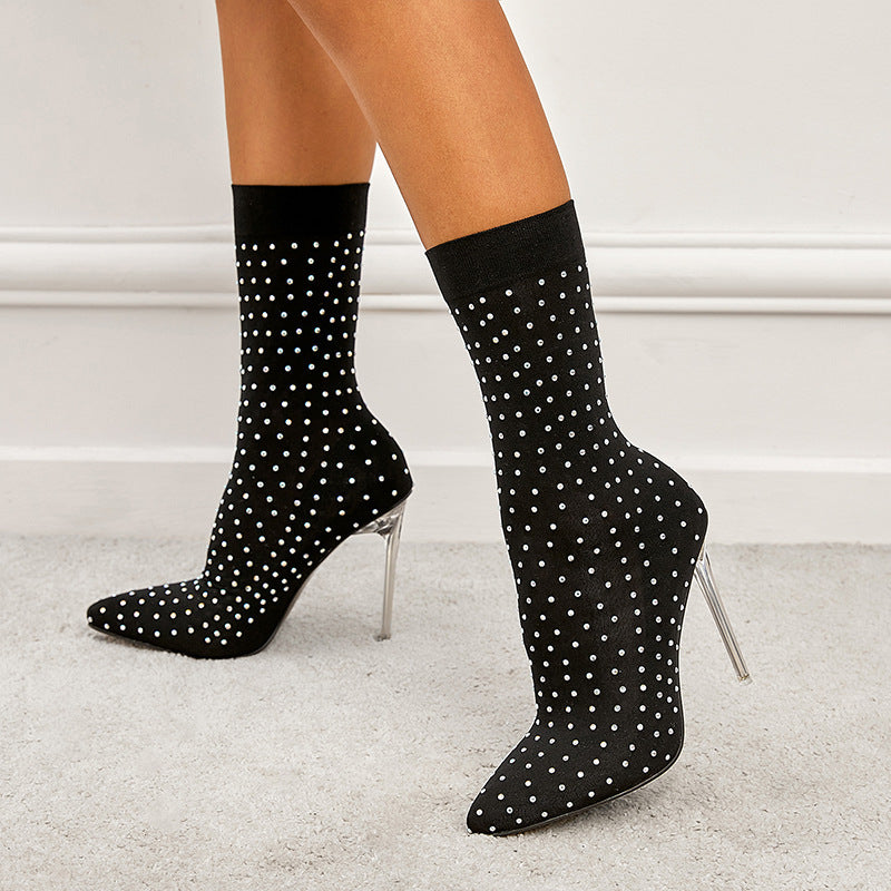 StradaLuxe™ – Pointed Toe Sock Boots