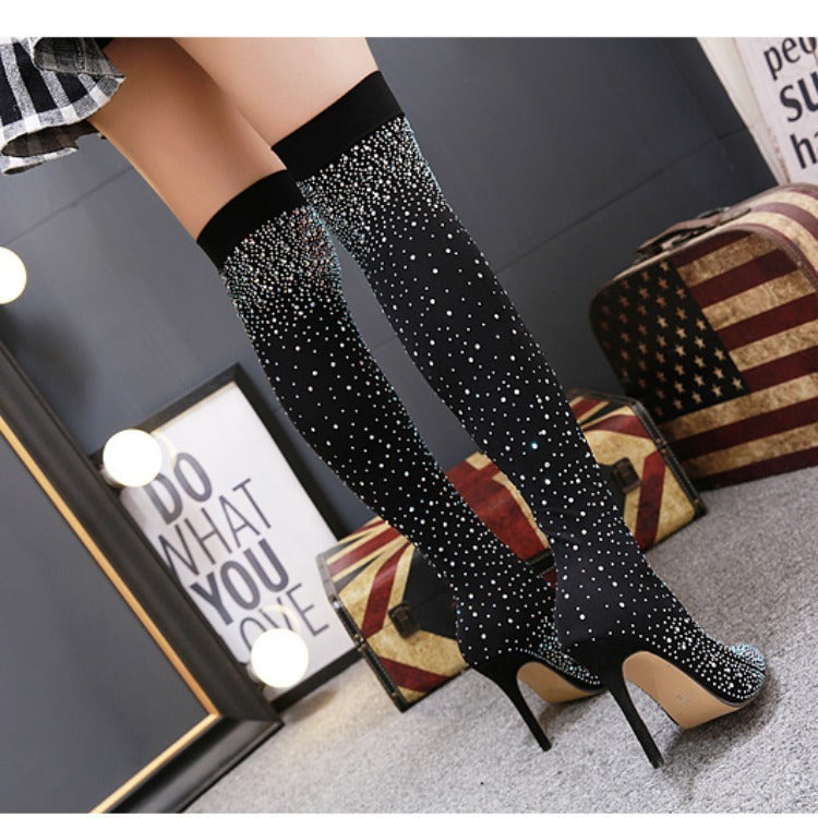 LuxeRise™ – Pointed Toe Knee Boots